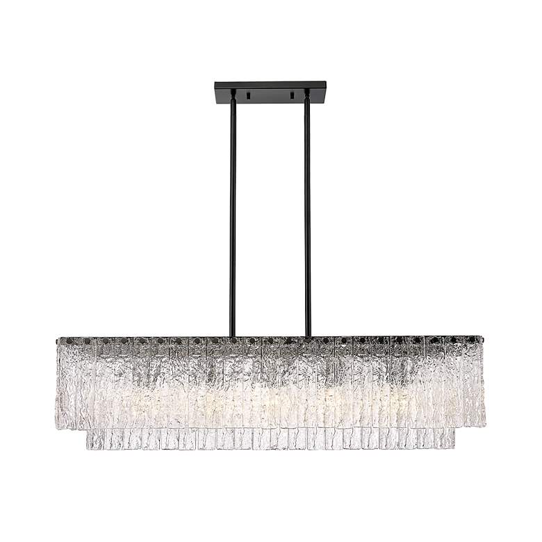 Image 6 Glacier 42 3/4 inch Wide Matte Black 5-Light Island Chandelier more views