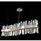 Glacier 42"W Chrome Wave LED Kitchen Island Light Pendant