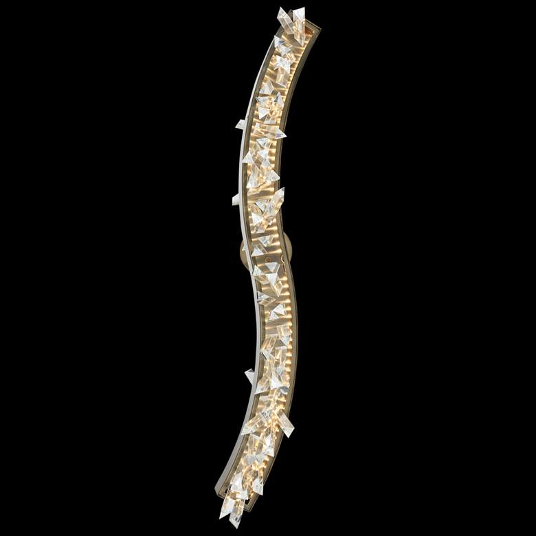 Image 2 Glacier 42"W Gold LED Crystal Kitchen Island Light Pendant more views