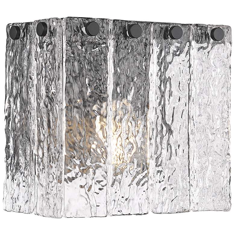 Image 2 Glacier 7" High Matte Black Wall Sconce