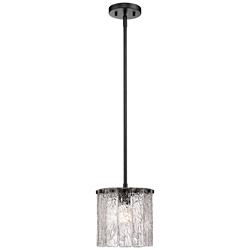 Glacier 8 1/2" Wide Matte Black Mini Pendant