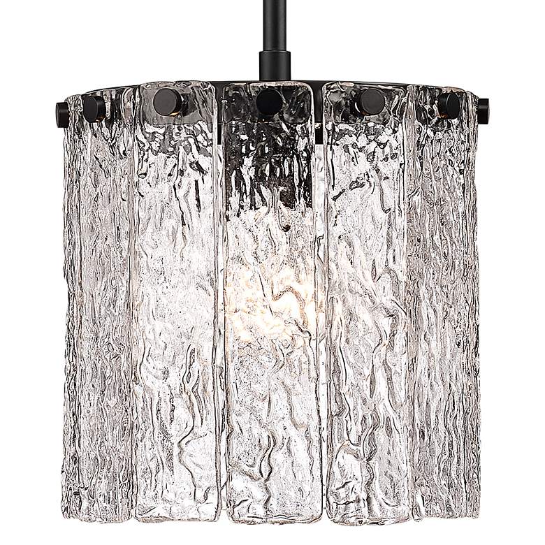 Image 2 Glacier 8 1/2" Wide Matte Black Mini Pendant more views