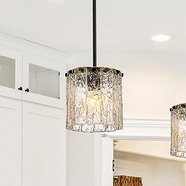 Glacier 8 1/2" Wide Matte Black Mini Pendant