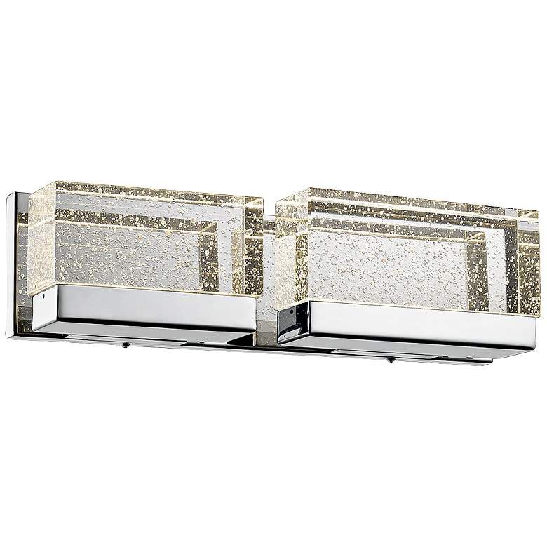 Image 2 Glacier Ave. 5"H Polished Nickel 2-Light LED Sconce