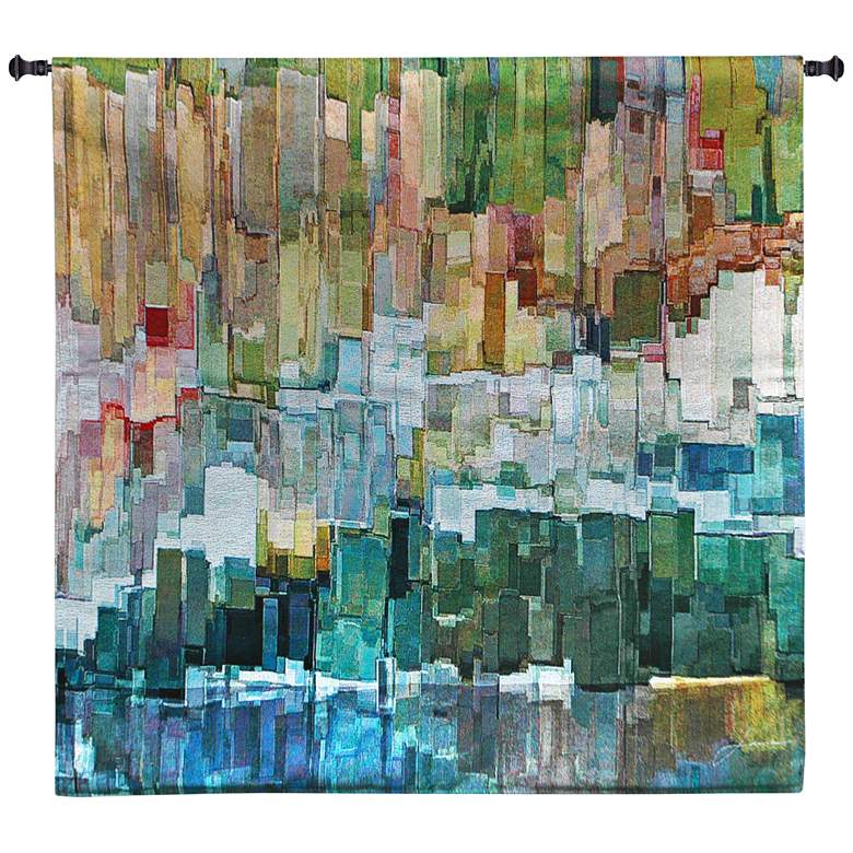 Image 1 Glacier Bay III 31 inch Square Abstract-Modern Wall Tapestry