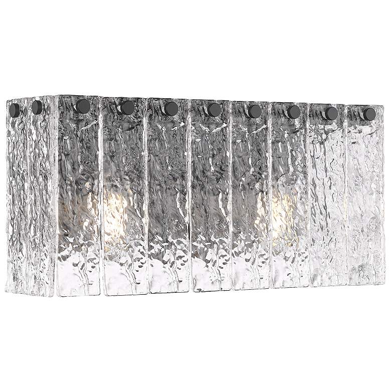 Image 1 Glacier by Z-Lite Matte Black 15 inch 2 Light Vanity