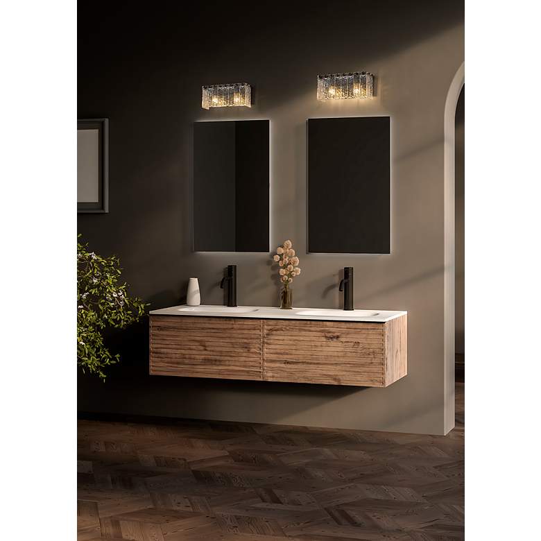 Image 2 Glacier by Z-Lite Matte Black 15 inch 2 Light Vanity more views