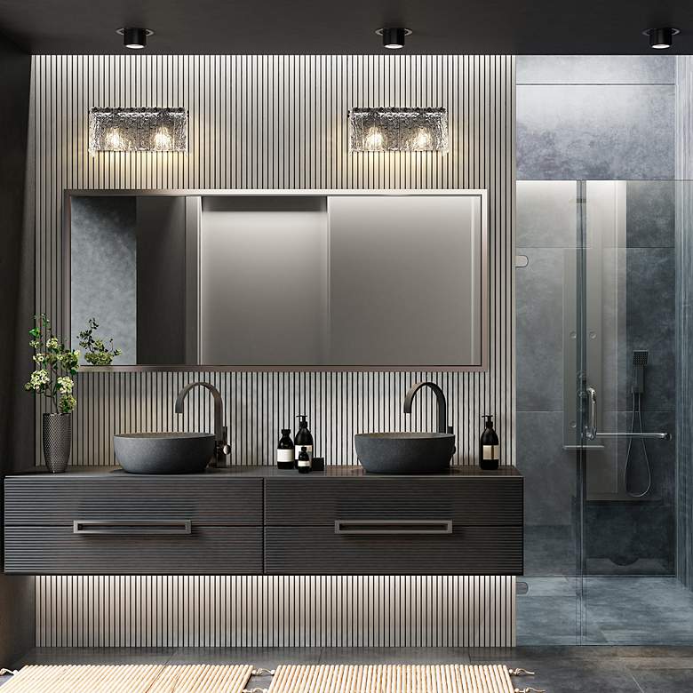 Image 3 Glacier by Z-Lite Matte Black 15 inch 2 Light Vanity more views