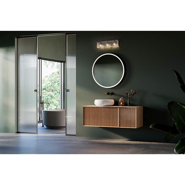 Image 3 Glacier by Z-Lite Matte Black 24 inch 3 Light Vanity more views