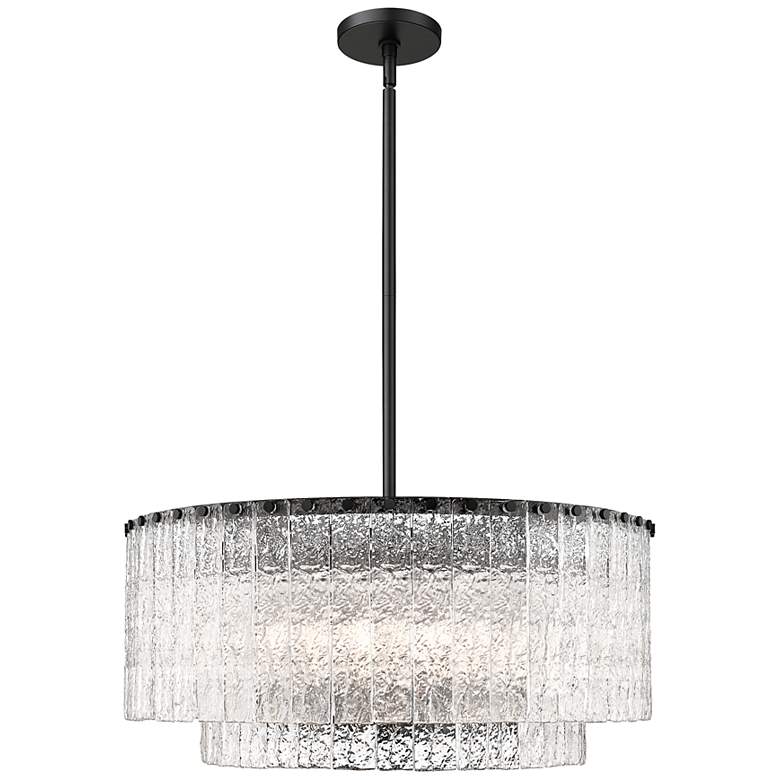 Image 2 Glacier by Z-Lite Matte Black 27.5 inch 10 Light Pendant