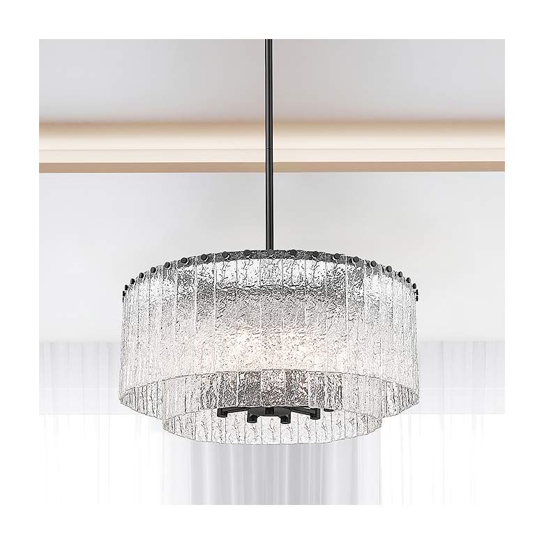 Image 1 Glacier by Z-Lite Matte Black 27.5 inch 10 Light Pendant