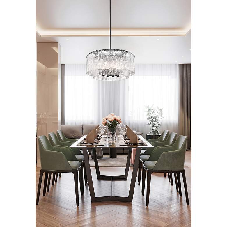 Image 4 Glacier by Z-Lite Matte Black 27.5 inch 10 Light Pendant more views