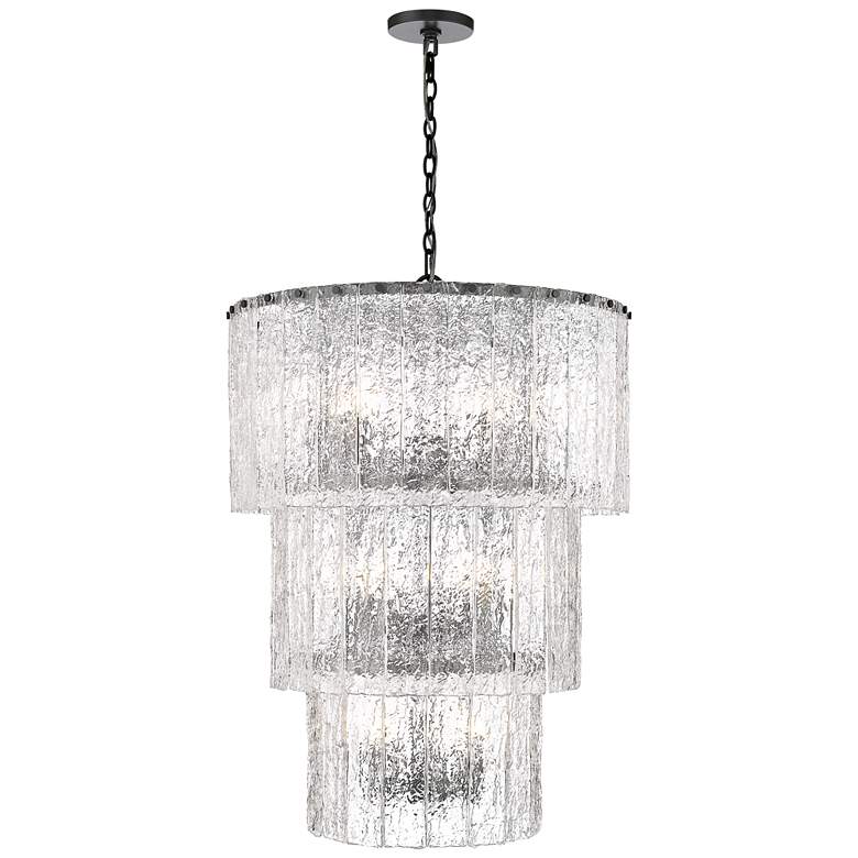 Image 1 Glacier by Z-Lite Matte Black 27.5 inch 12 Light Chandelier