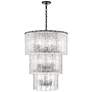 Glacier by Z-Lite Matte Black 27.5 inch 12 Light Chandelier