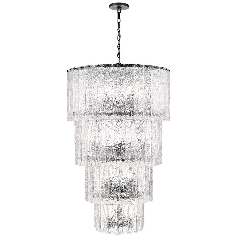 Image 1 Glacier by Z-Lite Matte Black 31 inch 18 Light Chandelier