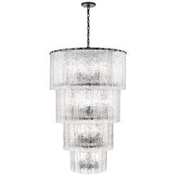 Glacier by Z-Lite Matte Black 31 inch 18 Light Chandelier