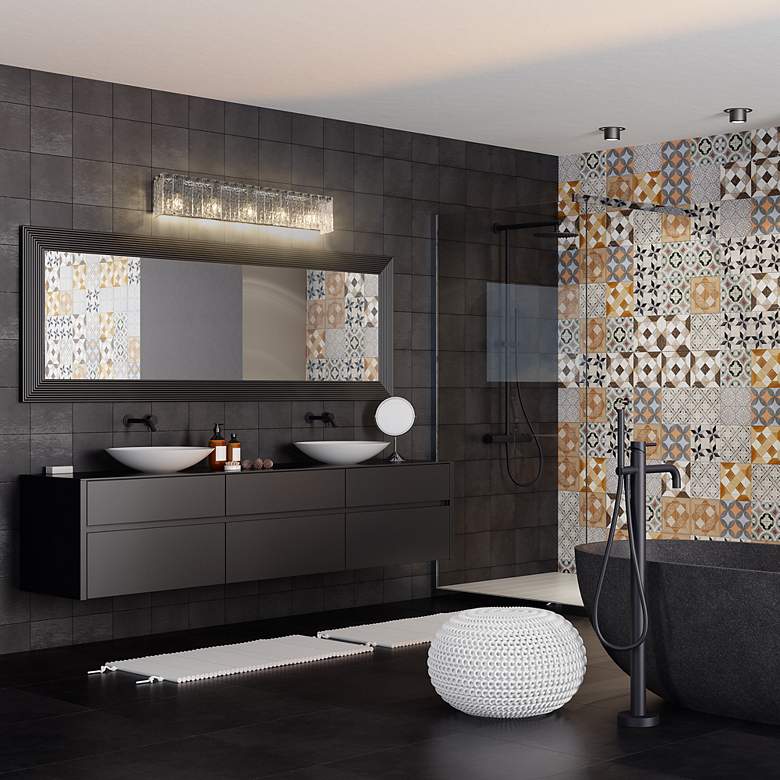 Image 4 Glacier by Z-Lite Matte Black 36.75 inch 5 Light Vanity more views