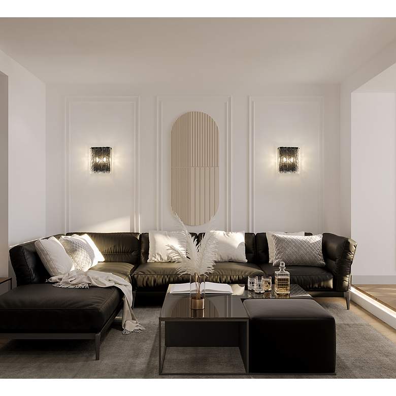 Image 2 Glacier by Z-Lite Matte Black 9.5 inch 2 Light Wall Sconce more views
