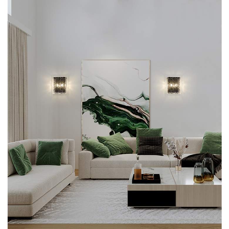 Image 3 Glacier by Z-Lite Matte Black 9.5 inch 2 Light Wall Sconce more views