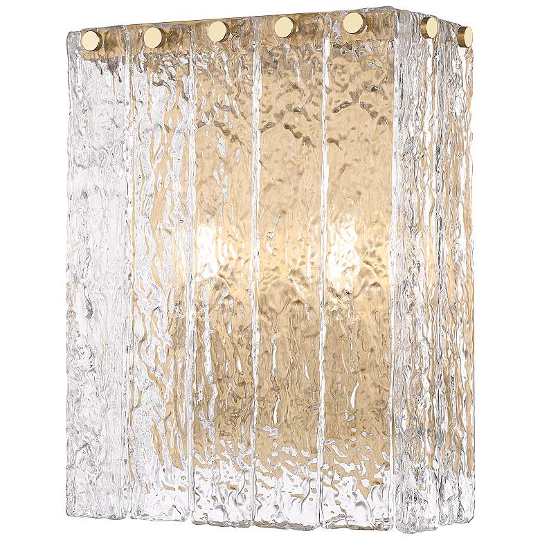 Image 1 Glacier by Z-Lite Modern Gold 9.5 inch 2 Light Wall Sconce