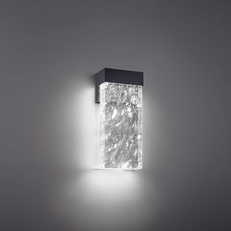 Image 3 Glacio 14" High Black Crystal ADA LED Wall Sconce more views