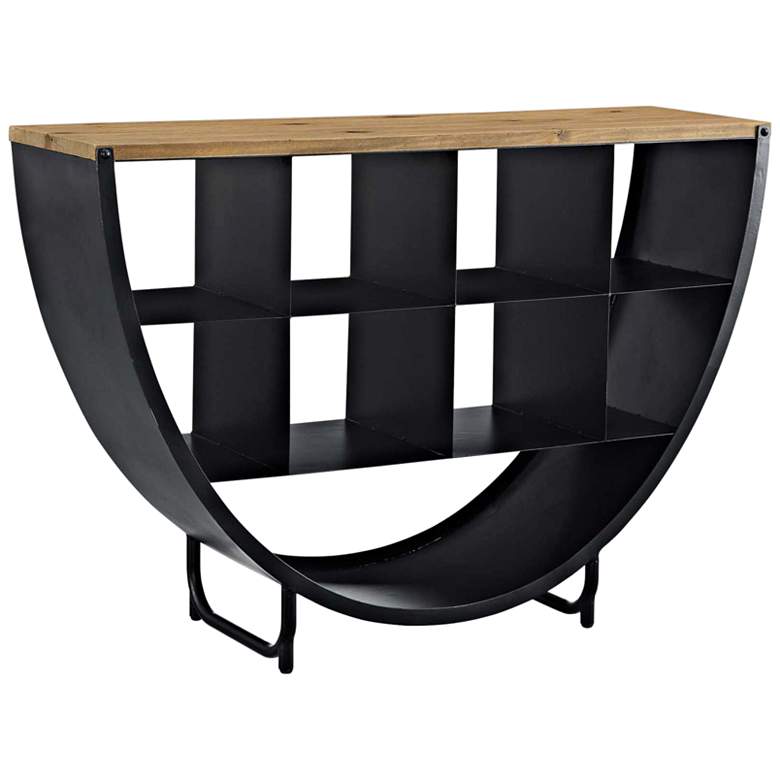Image 1 Gladden 50 inch Wide Brown and Black 3-Shelf Stand