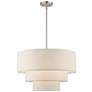 2_Gladstone 23" Wide Brushed Nickel 3-Tier Drum Pendant Light