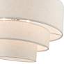 7_Gladstone 23" Wide Brushed Nickel 3-Tier Drum Pendant Light more views
