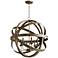 Gladwin 27 1/4" Wide Zinc Strap Orb Pendant Light