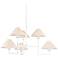 Gladwyne 39 1/4"W Textured White 6-Light Tiered Chandelier