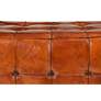 Gladys 48" Wide Brown Cow Leather Rectangular Tufted Bench