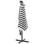 Glam 10-Foot Black and White Stripes Cantilever Umbrella