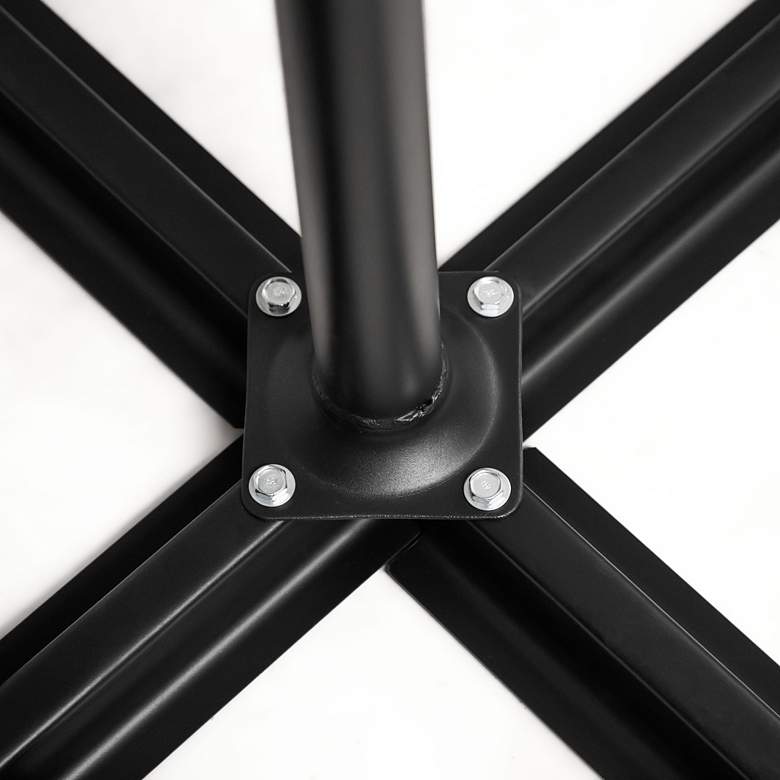Image 5 Glam 10-Foot Black and White Stripes Cantilever Umbrella more views