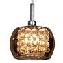 Glam 5" Wide Chrome with Mirror Glass LED Mini Pendant