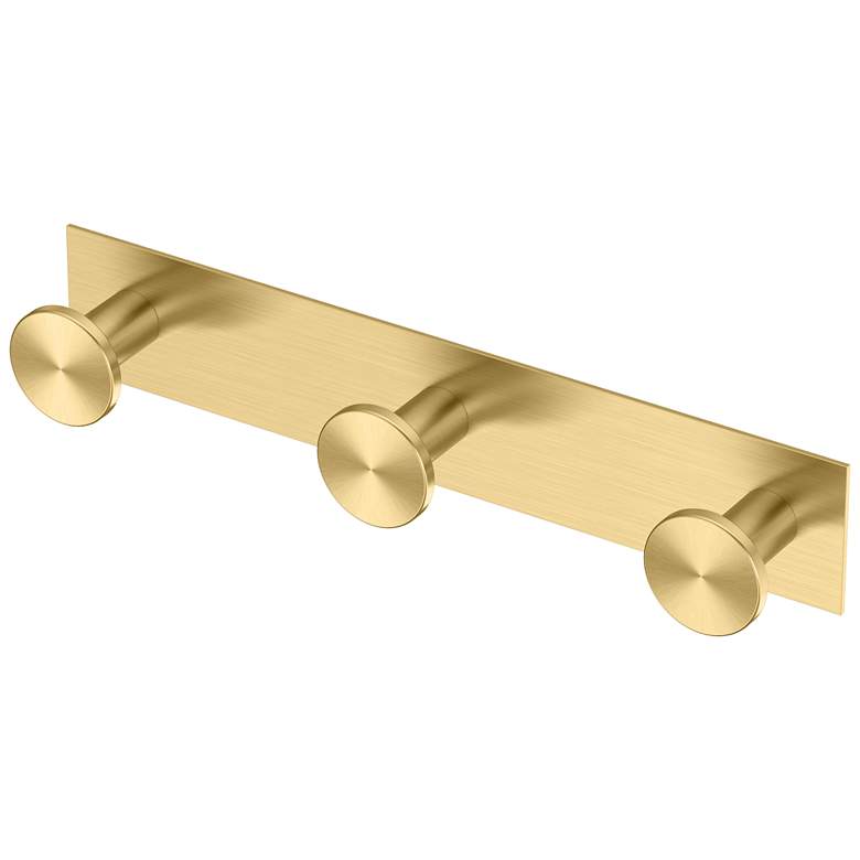 Image 1 Glam All Modern Decor 11" L Triple Robe Hook, Brushed Brass
