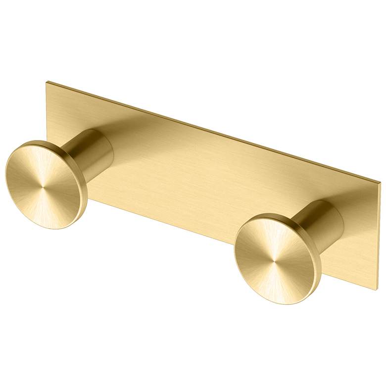 Image 1 Glam All Modern Decor 6.5" L Double Robe Hook, Brushed Brass