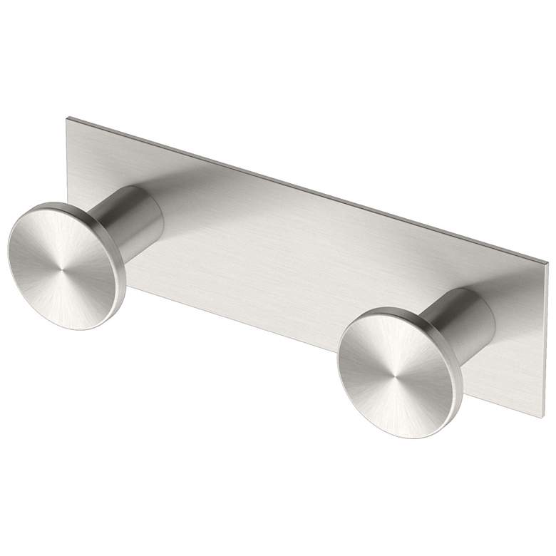 Image 1 Glam All Modern Decor 6.5" L Double Robe Hook, Satin Nickel