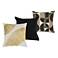 Glam Black and Gold 18" Square Decorative Pillows Set of 3