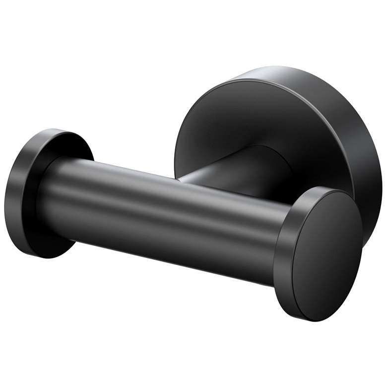 Image 1 Glam Double Robe Hook, Matte Black