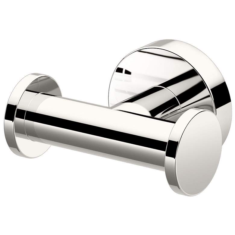Image 1 Glam Double Robe Hook, Polished Nickel