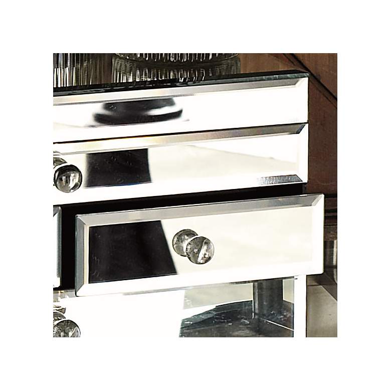 Image 3 Glam Silver Mirrored 4-Drawer Jewelry Box more views