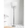 2_Glamorous Chrome Crystal 3-Light Floor Lamp with White Shade