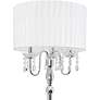 4_Glamorous Chrome Crystal 3-Light Floor Lamp with White Shade more views