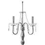 5_Glamorous Chrome Crystal 3-Light Floor Lamp with White Shade more views