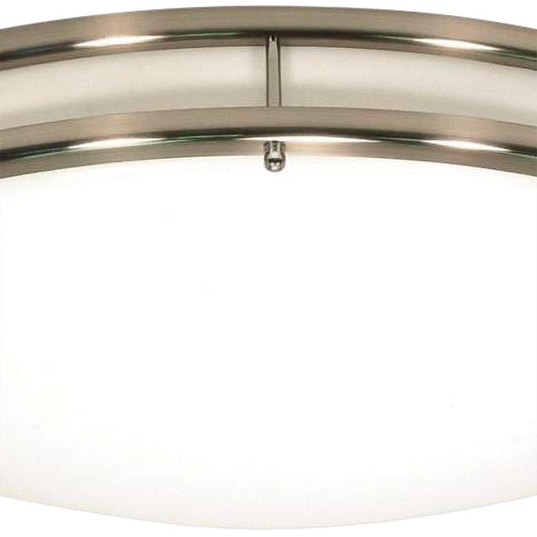 Image 4 Glamour 14" Wide Brushed Nickel LED Ceiling Light more views
