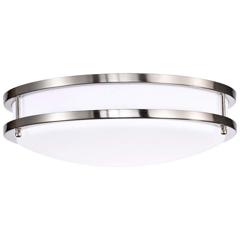 Image 5 Glamour 14" Wide Brushed Nickel LED Ceiling Light more views