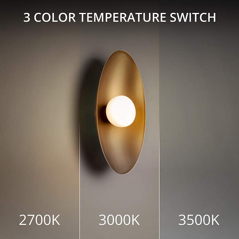Image 5 Glamour 18"H x 9"W 1-Light Wall Sconce in Aged Brass more views