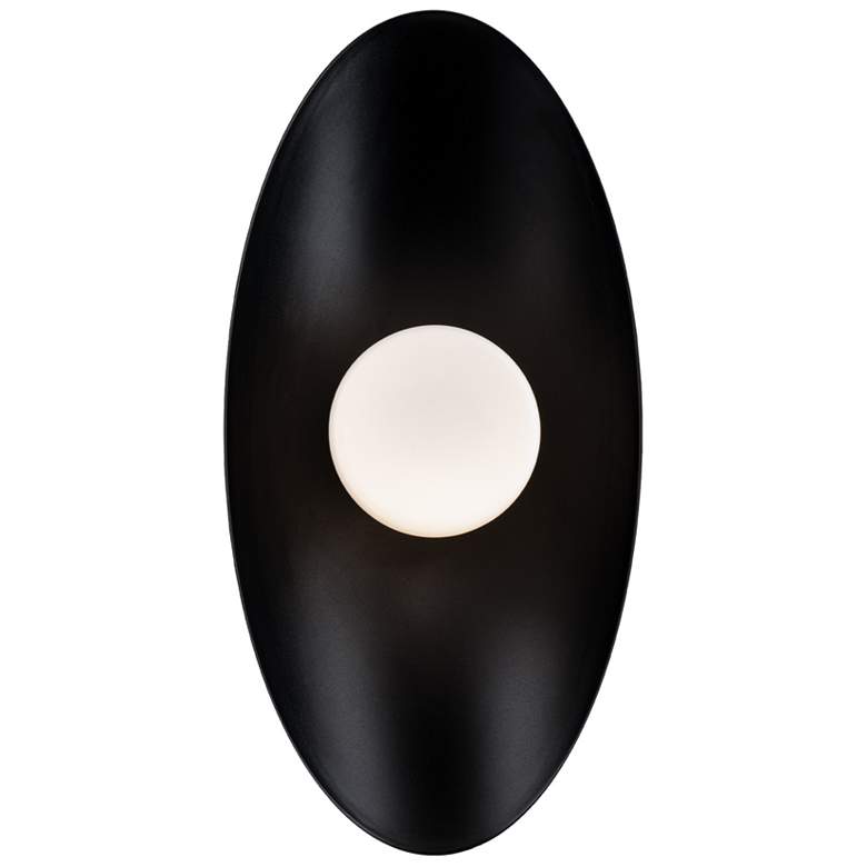Image 1 Glamour 18"H x 9"W 1-Light Wall Sconce in Black