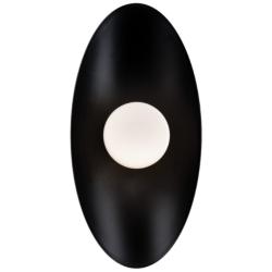 Glamour 18&quot;H x 9&quot;W 1-Light Wall Sconce in Black