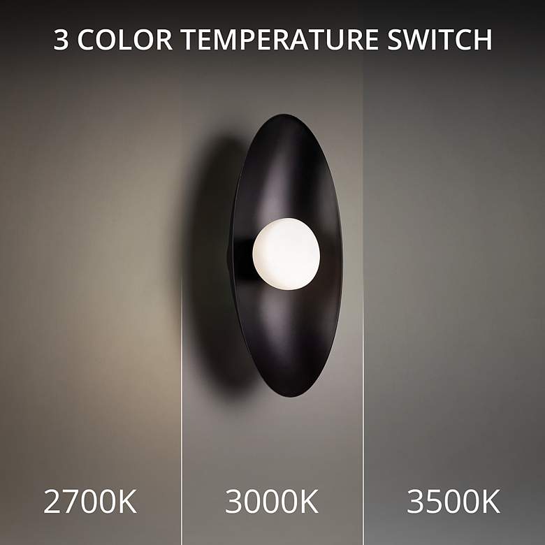 Image 4 Glamour 18"H x 9"W 1-Light Wall Sconce in Black more views